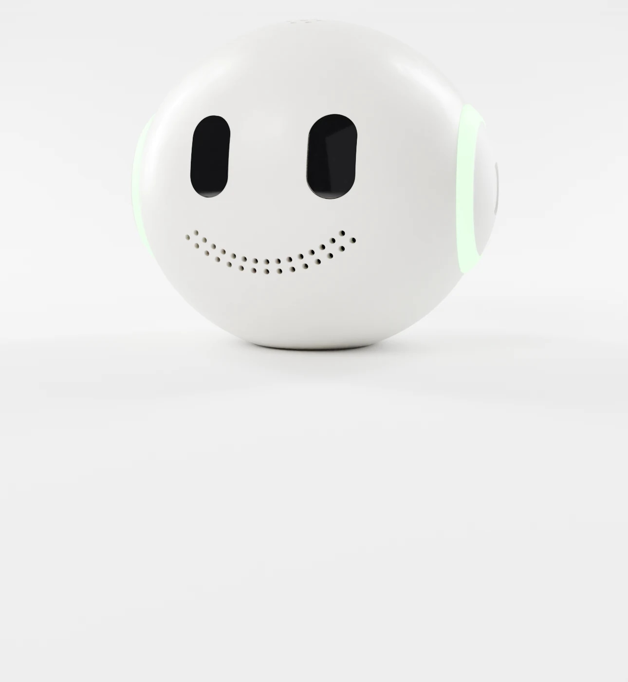 The KAÏDO sphere with the green light on its sides switched on