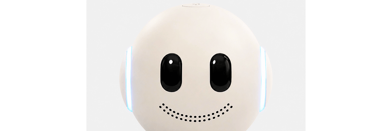 KAÏDO, sphere seen from the front, face and the light on its sides